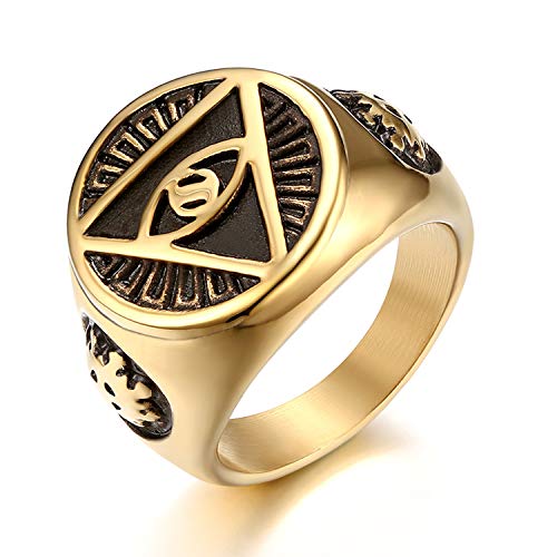 JewelryWe Schmuck Retro Herren-Ring Edelstahl...