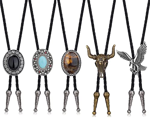 MILACOLATO 5Pcs Bolo Krawatte für Herren Cowboy...
