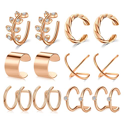 Mayhoop 12Stk Ohrklemme Ohr Manschette Ear Cuff...