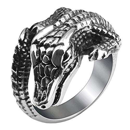 HIJONES Herren Edelstahl Cool Masculine Crocodile...