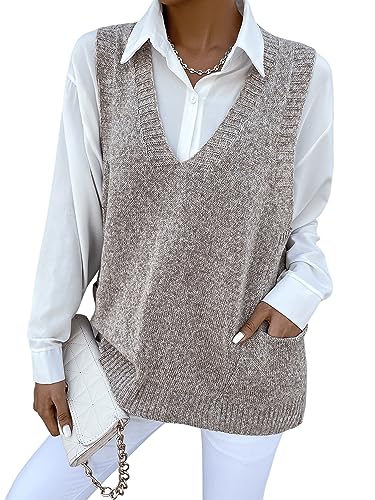 GORGLITTER Strick Pullunder Damen Strickpullover...