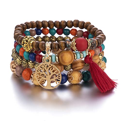 Branets Böhmische Holzperlen Armbänder für...