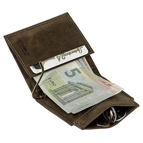 Sportliche Leder Dollarclip Herren Geldbörse...