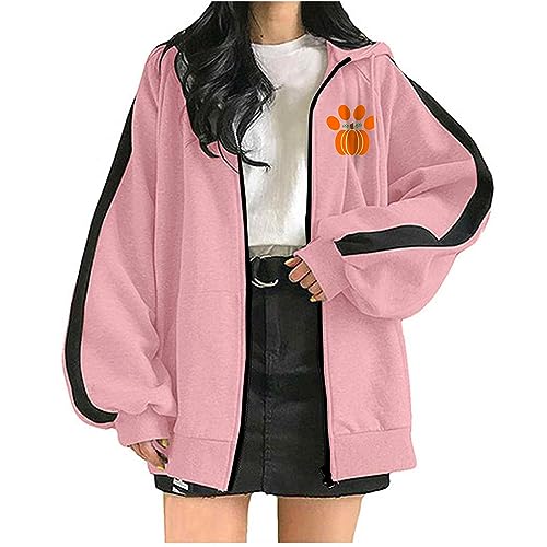 OCCOKO Lässige Damen-Jacke mit Kapuze und...
