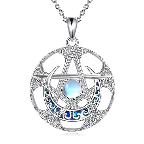 YAFEINI Stern Halbmond Halsketten 925 Sterling...