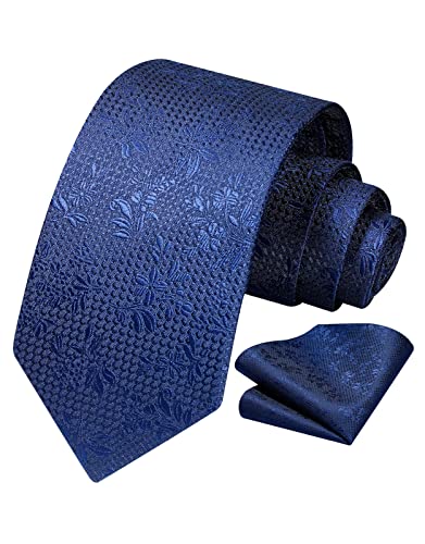 FAIMO Herren Krawatte Blau Elegant Blume Krawatte...