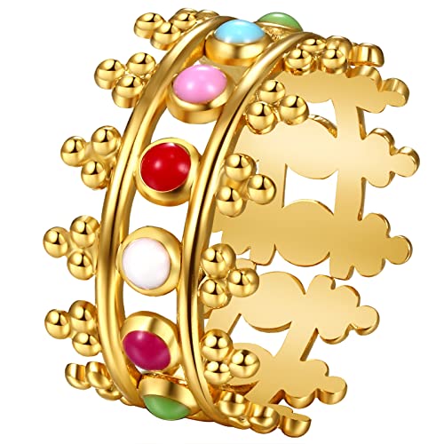 JewelryWe Schmuck Damen-Ring Elegant Krone...