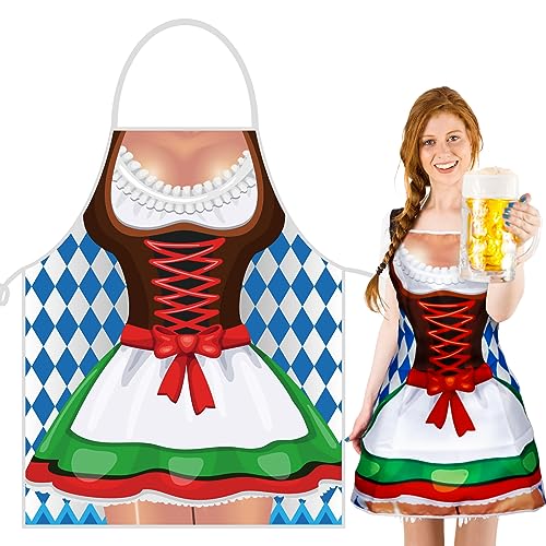HONMOK Oktoberfest Schürze Damen Bayerische...