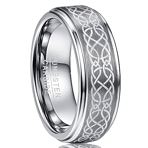 NUNCAD Ring Herren/Damen Silber Keltische Knoten...