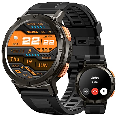 TESOFIT Smart Watch Herren 1,43 Zoll AMOLED...