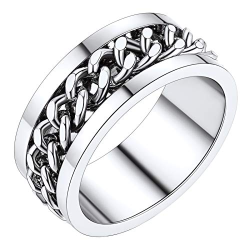 PROSTEEL Herren Bandring Edelstahl Größe 62...