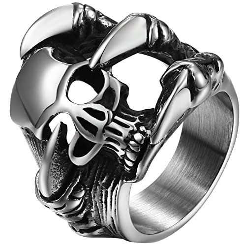 JewelryWe Schmuck Totenkopf Ring Herren Gothic...