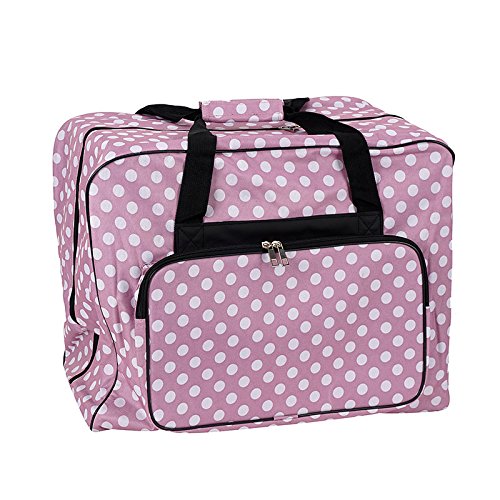 Nähmaschinen Tasche XL (rosa/weiß gepunktet)