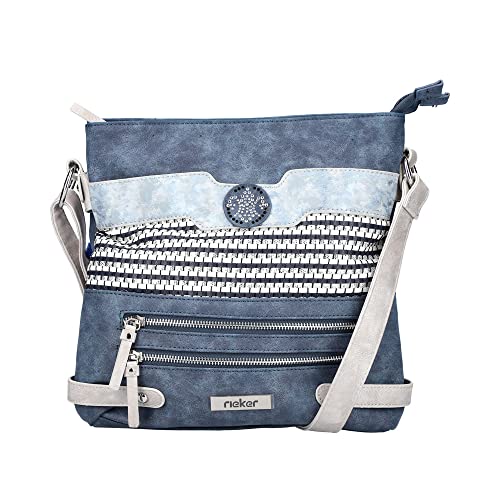 Rieker Damen Handtasche H1346 Handtasche, Blau...