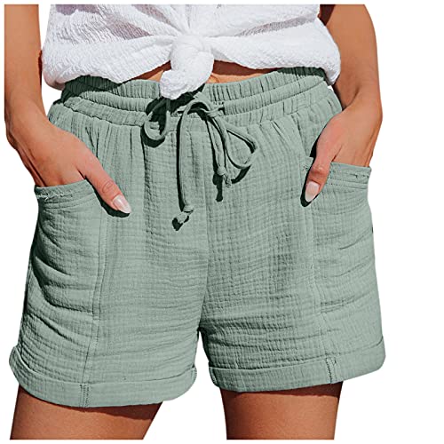 Damen Shorts Sommer Mode Lässige Musselin Hose...