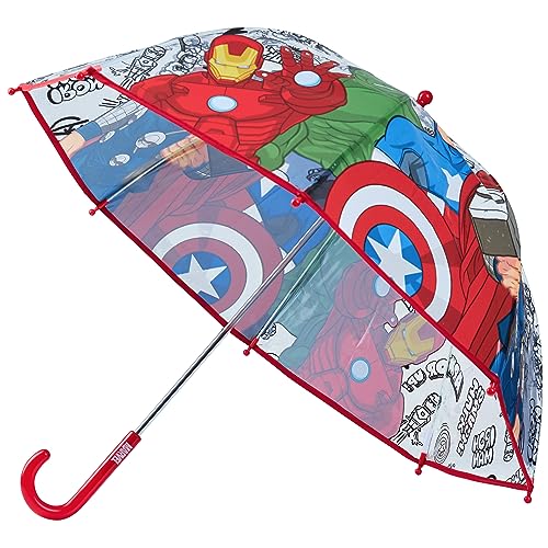 Marvel Regenschirm für Kinder Jungen Durchsichtig...