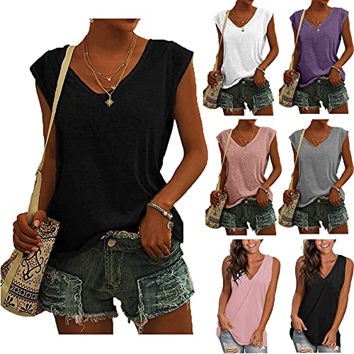 Bluse Damen Elegant ärmellose t-Shirt Crop Tops...