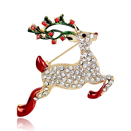 Brosche Christmas Deer Design Brosche Crystal Pin...