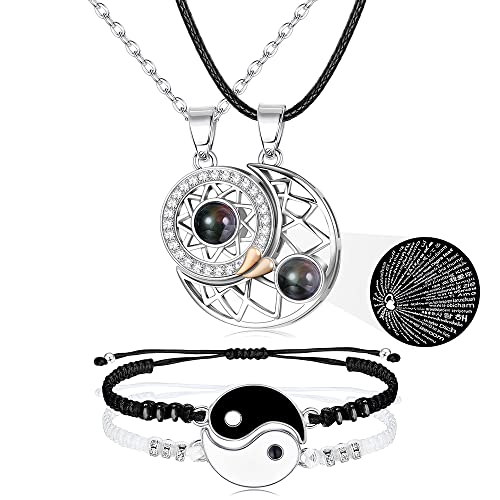 Milacolato Pärchen Kette Armband Set Für Couple...