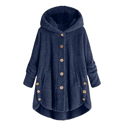 Cubinest Plüschjacke Damen - Grosse Grössen Warm...