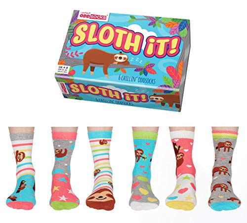 Sloth It Faultier Oddsocks Socken in 37-42 im 6er...
