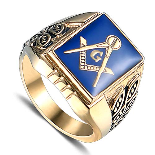 Herren Gold Color AG Freimaurer Freimaurer Ringe,...