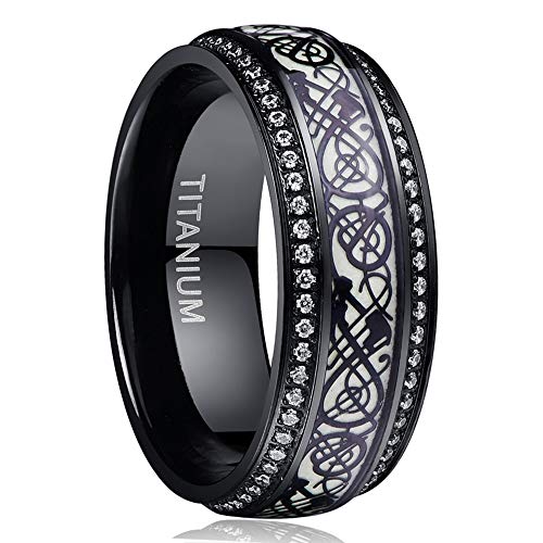 NUNCAD Herren Damen Unisex Ring aus Titanstahl...