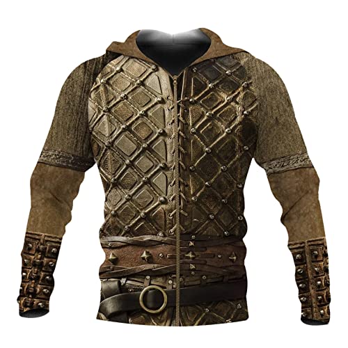 Viking Vintage Armor Hoodie für Herren Lässiges...