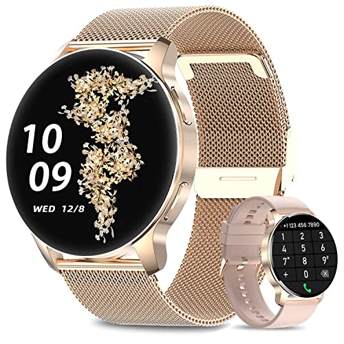 Smartwatch Damen mit Telefonfunktion 1.32' HD Voll...