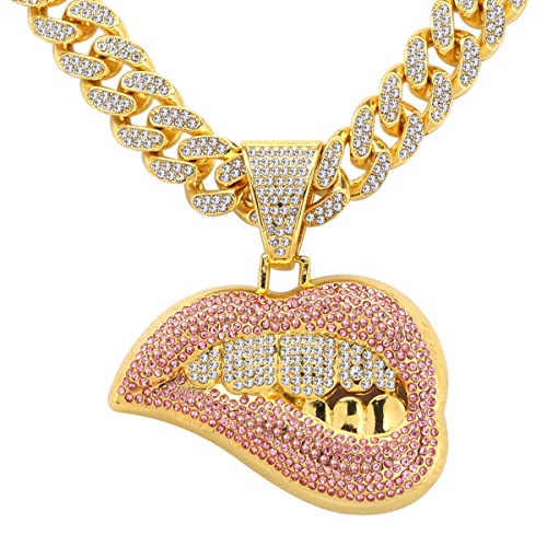 GuoShuang ice out cuban link kette herren hals...