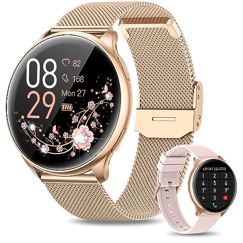 RUXINGX Smartwatch Damen mit Telefonfunktion 1.32'...