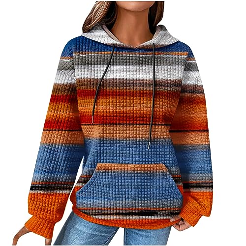 EMATOP Damen Baumwolle Hoodie Causal Langarm...