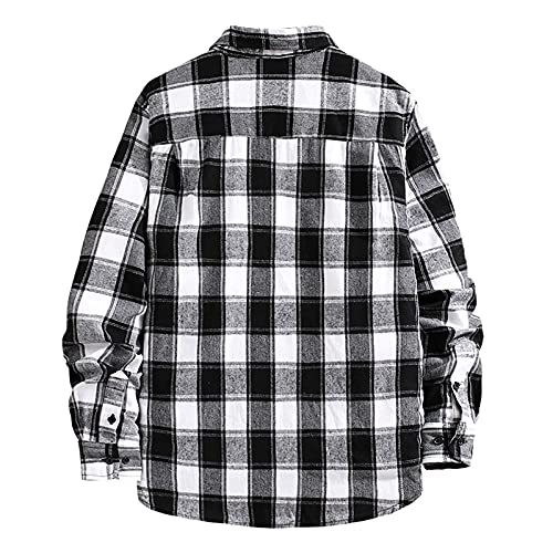 MKIU9 Hemdjacke Herren Cord Baumwolle Kariertes...