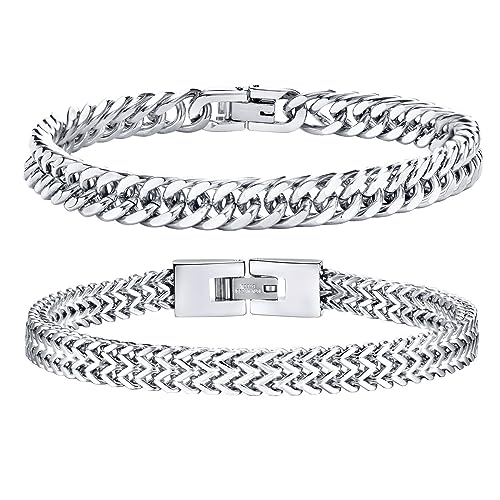 FLHEART Herren Armband Edelstahl Armbänder...
