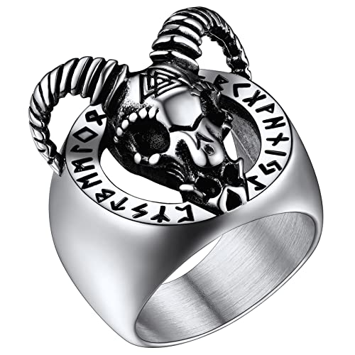 FaithHeart herren Männer Fingerring mit Rune...