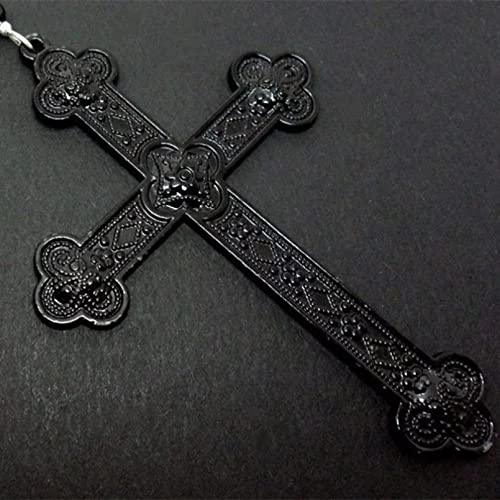 Halskette mit Anhänger Gothic Schwarzes Kreuz...