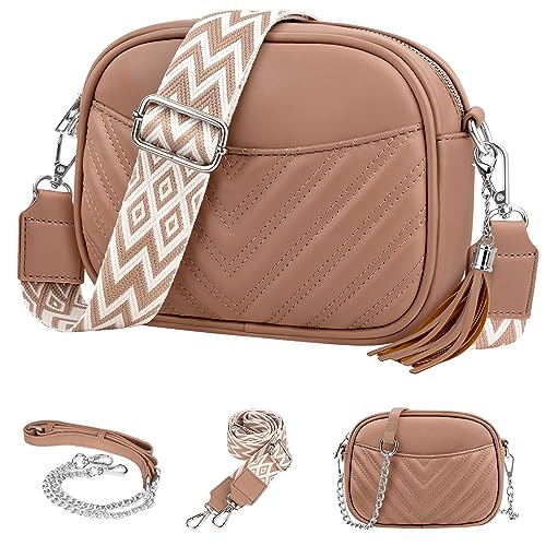 JUYANO Crossbody Bag Damen Leder, Kleine...